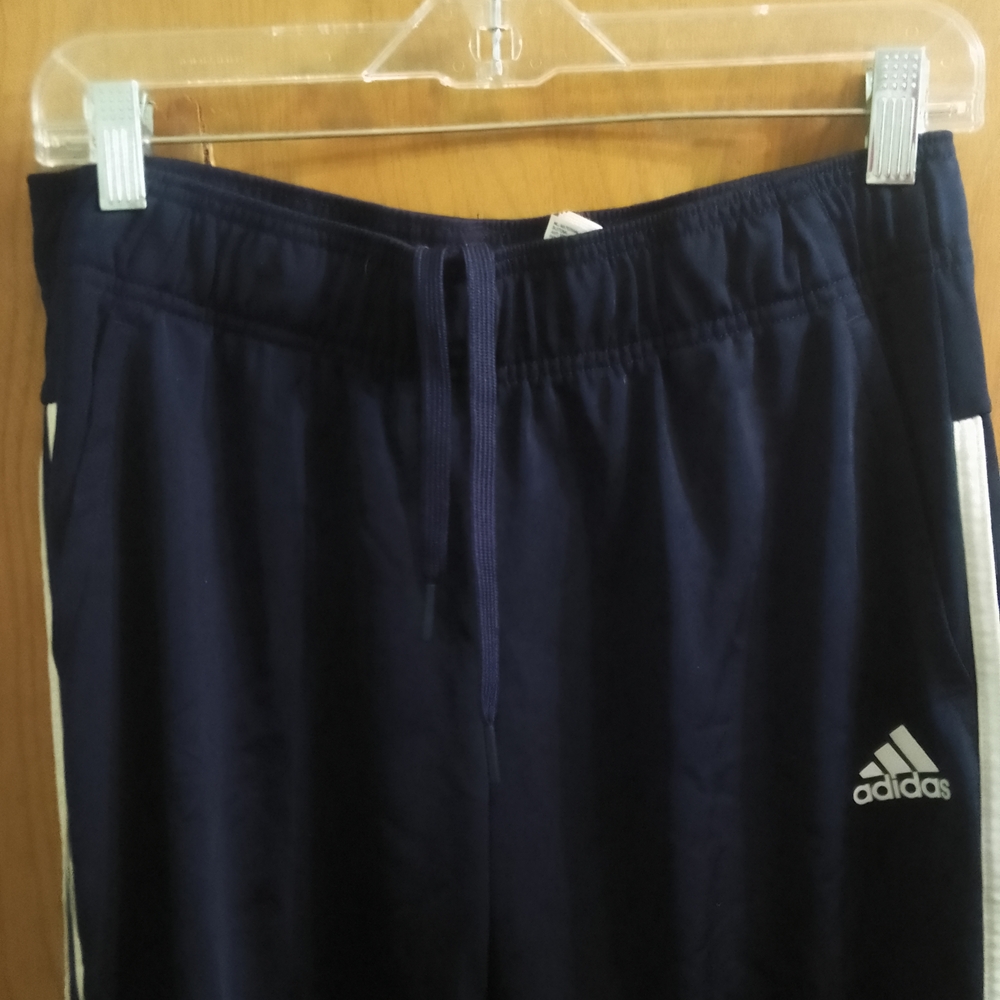 Adidas Navy Track Pants with White Stripes - Picture 13 of 16